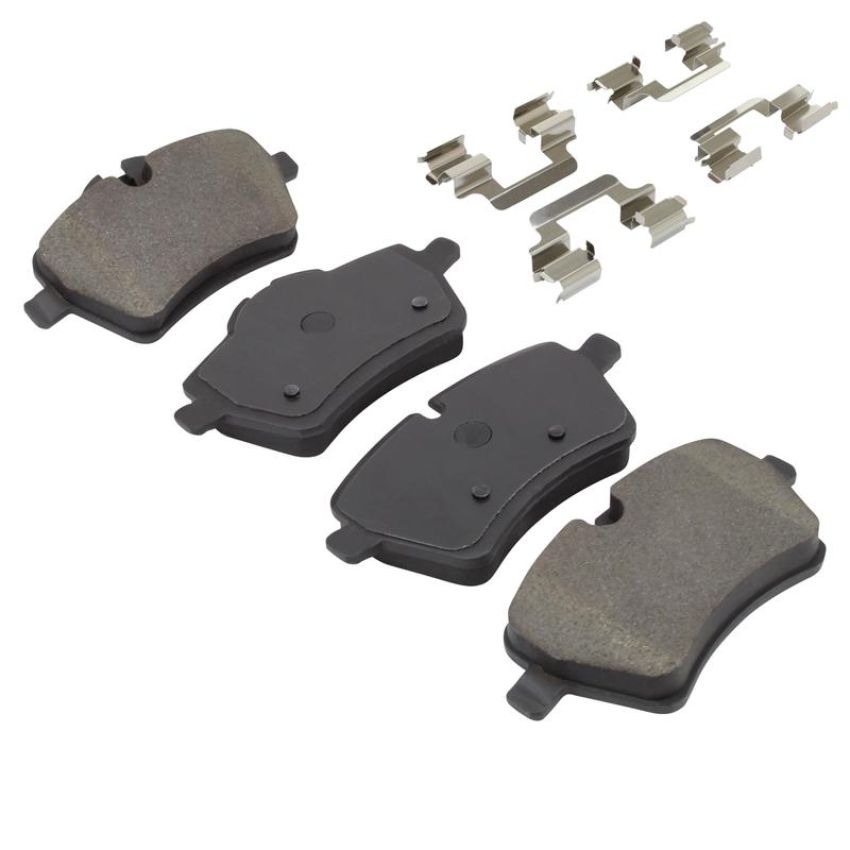 MPA 1003-1204AM Quality-Built Black Series Semi-Metallic Brake Pads w/ Hardware