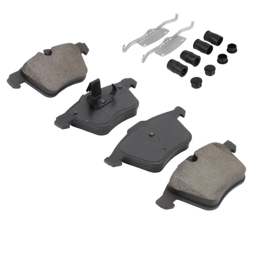 MPA 1003-1240BM Quality-Built Black Series Semi-Metallic Brake Pads w/ Hardware