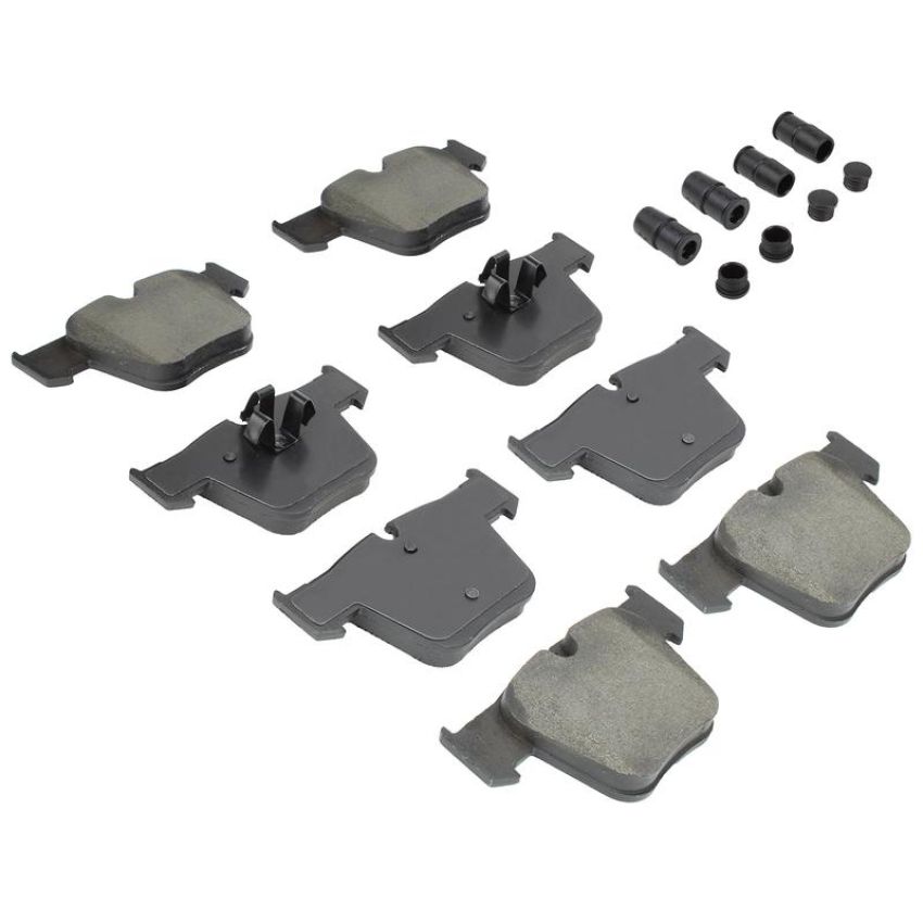 MPA 1003-1289M Quality-Built Black Series Semi-Metallic Brake Pads w/ Hardware