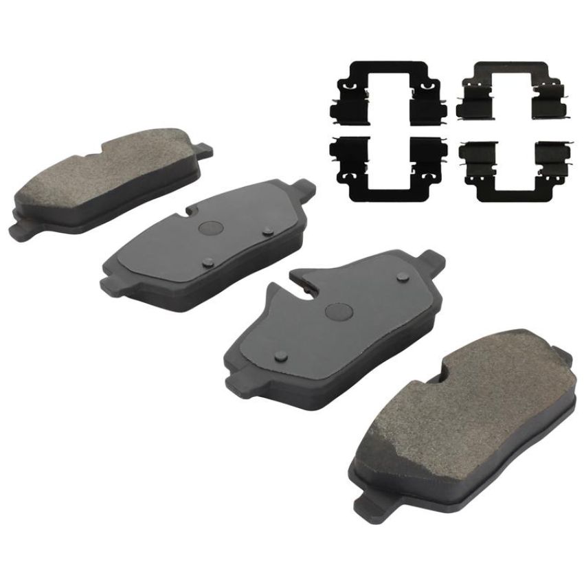 MPA 1003-1308AM Quality-Built Black Series Semi-Metallic Brake Pads w/ Hardware