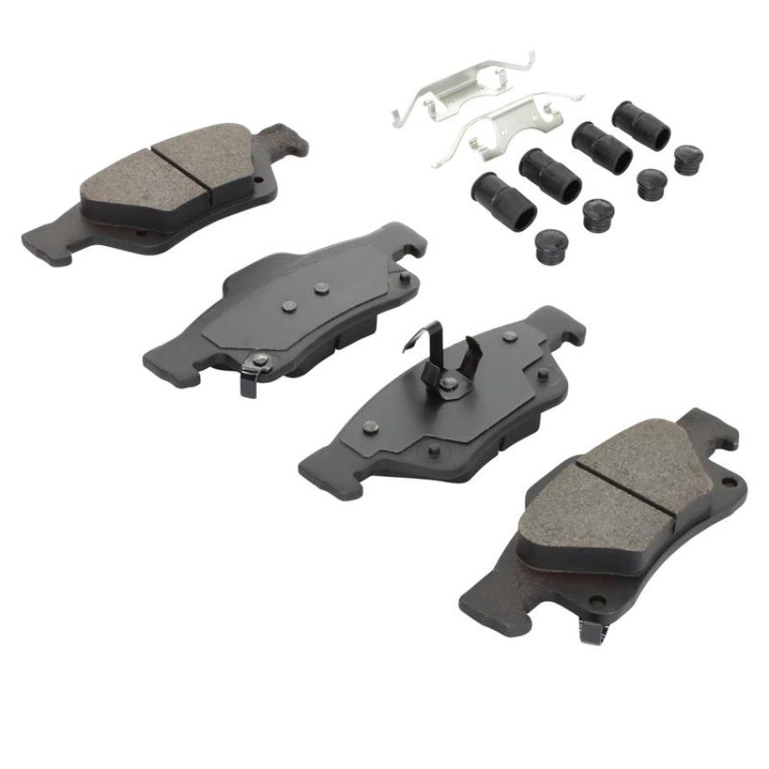 MPA 1003-1498C Quality-Built Black Series Ceramic Brake Pads w/ Hardware