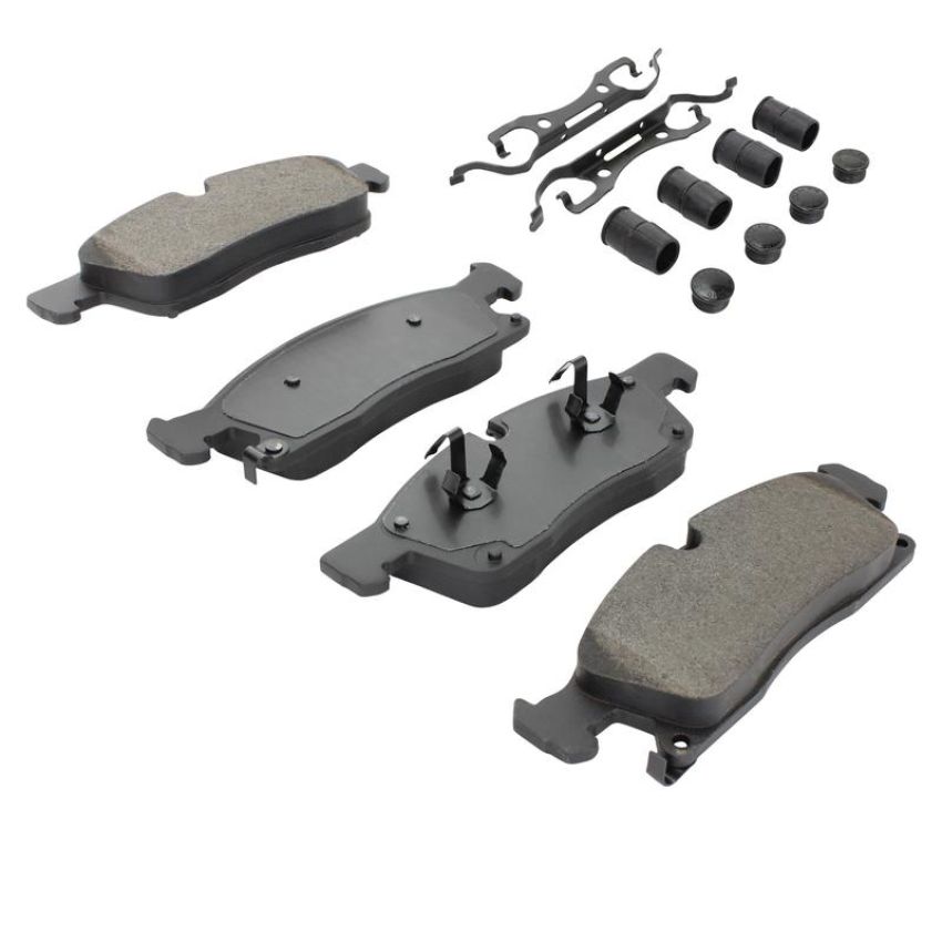 MPA 1003-1629M Quality-Built Black Series Semi-Metallic Brake Pads w/ Hardware