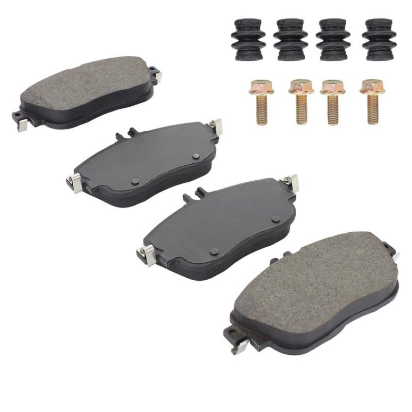 MPA 1003-1694M Quality-Built Black Series Semi-Metallic Brake Pads w/ Hardware