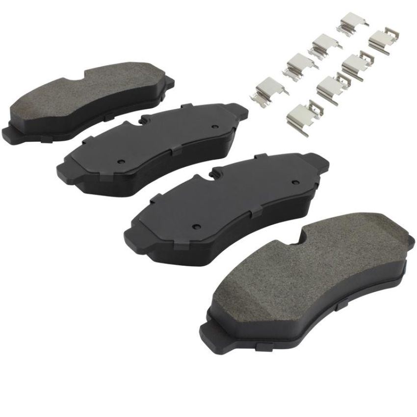 MPA 1003-2201M Quality-Built Black Series Semi-Metallic Brake Pads w/ Hardware
