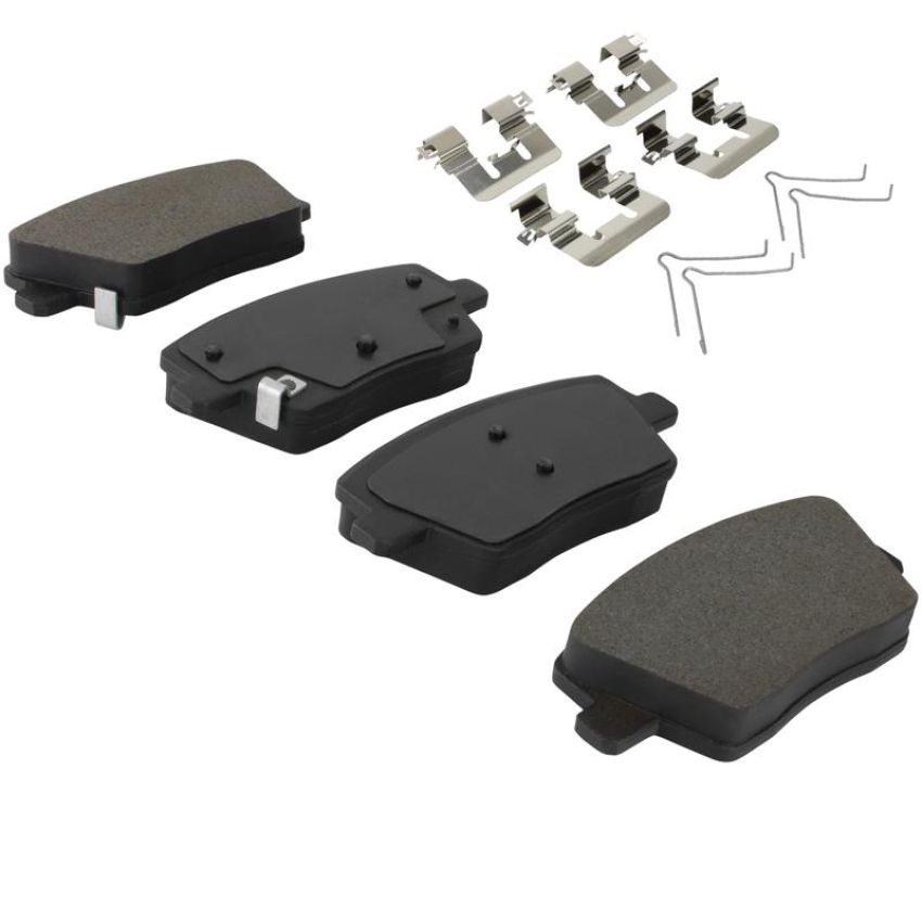 MPA 1003-2212M Quality-Built Black Series Semi-Metallic Brake Pads w/ Hardware