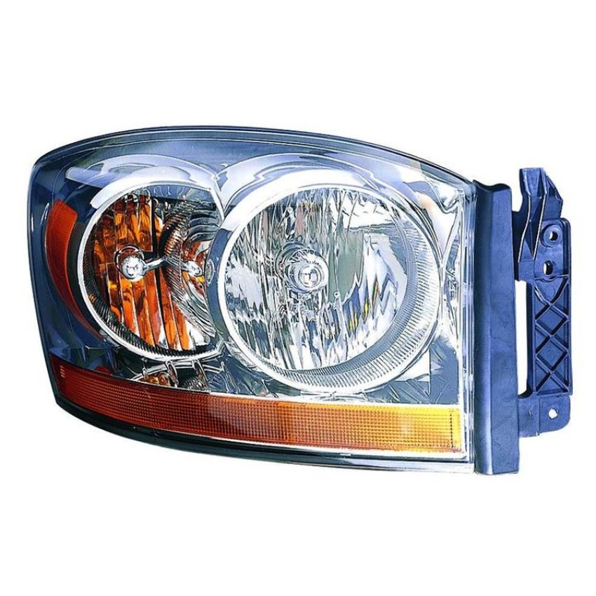 RH HEADLAMP LENS/HOUSING W/O BLACK BEZEL DODGE RAM R1500 MEGA CAB/1500/2500/3500 06-06