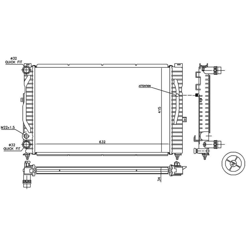 NISSENS 60299 Radiator