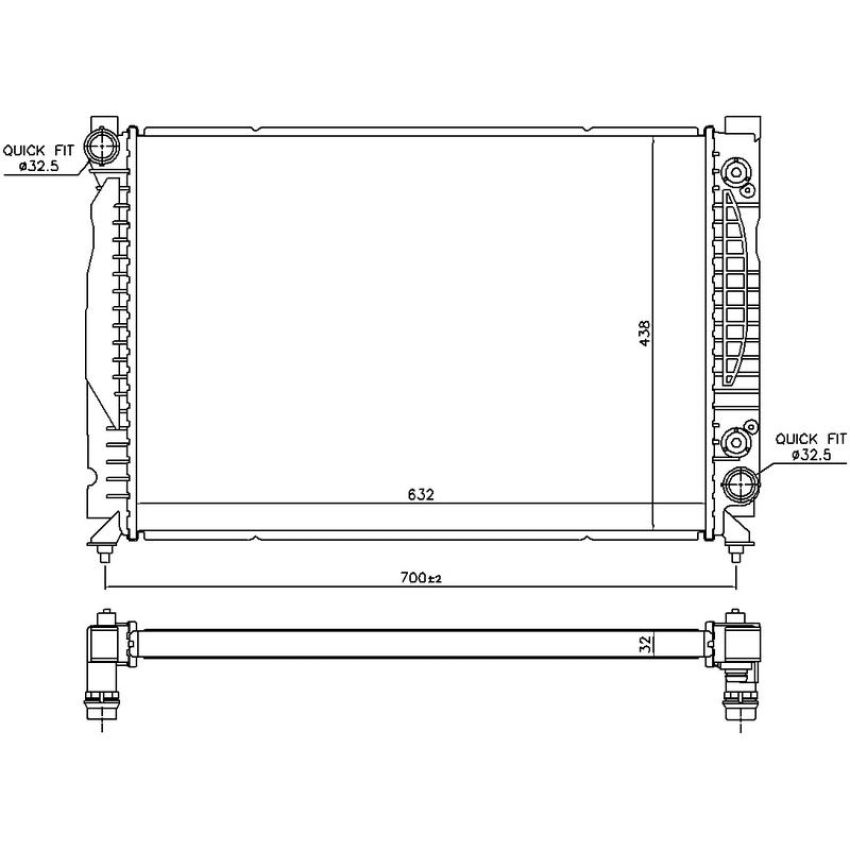 NISSENS 60316 Radiator w/Integrated Transmission Oil Cooler