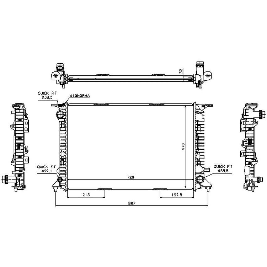 NISSENS 60317 Radiator