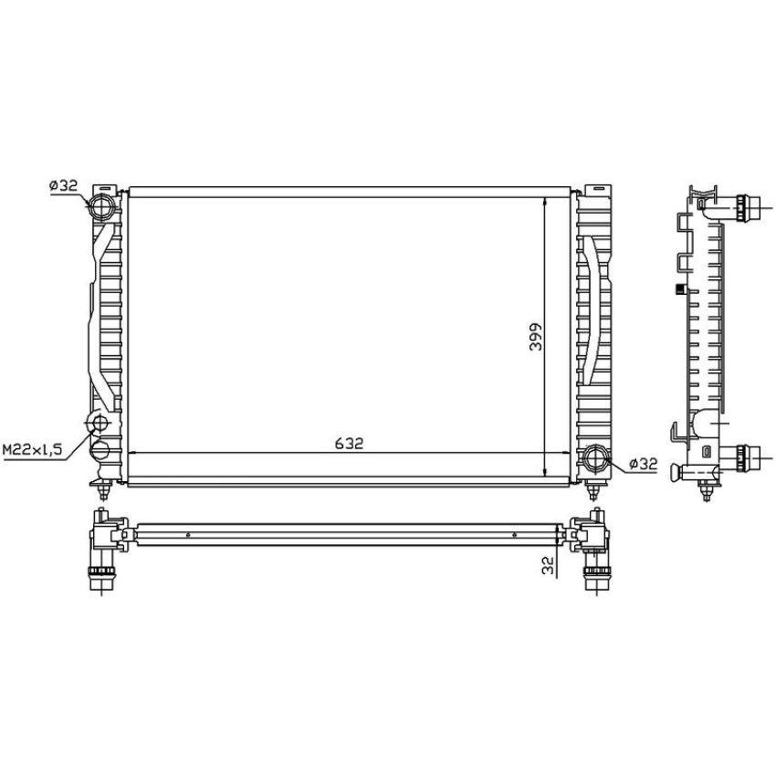 NISSENS 60497 Radiator