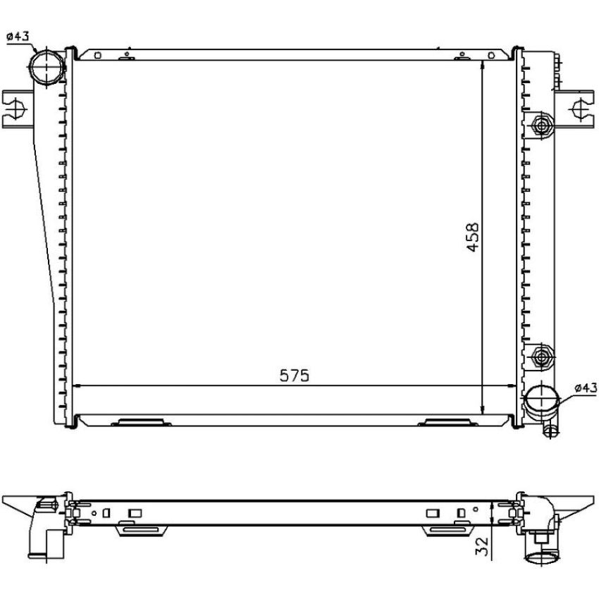 NISSENS 60601A Radiator w/Integrated Transmission Oil Cooler