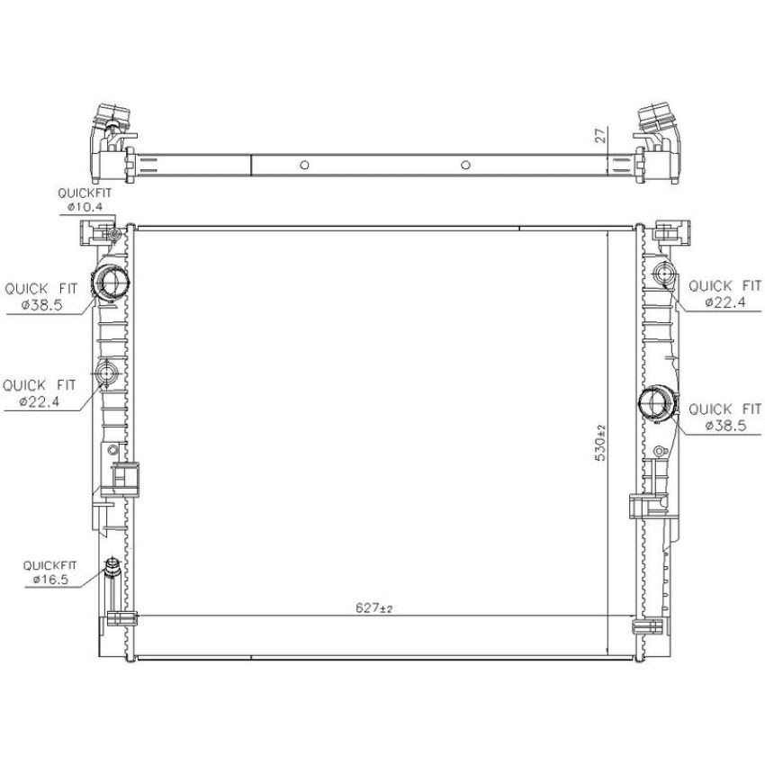 NISSENS 606236 Auxiliary Radiator