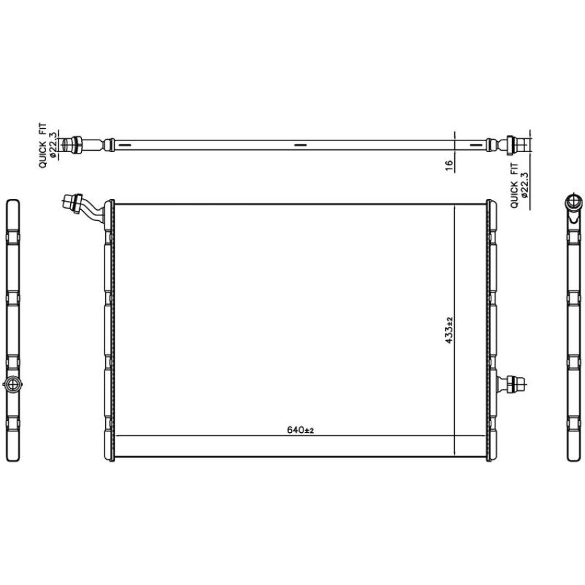 NISSENS 606292 Intercooler Heat Exchanger