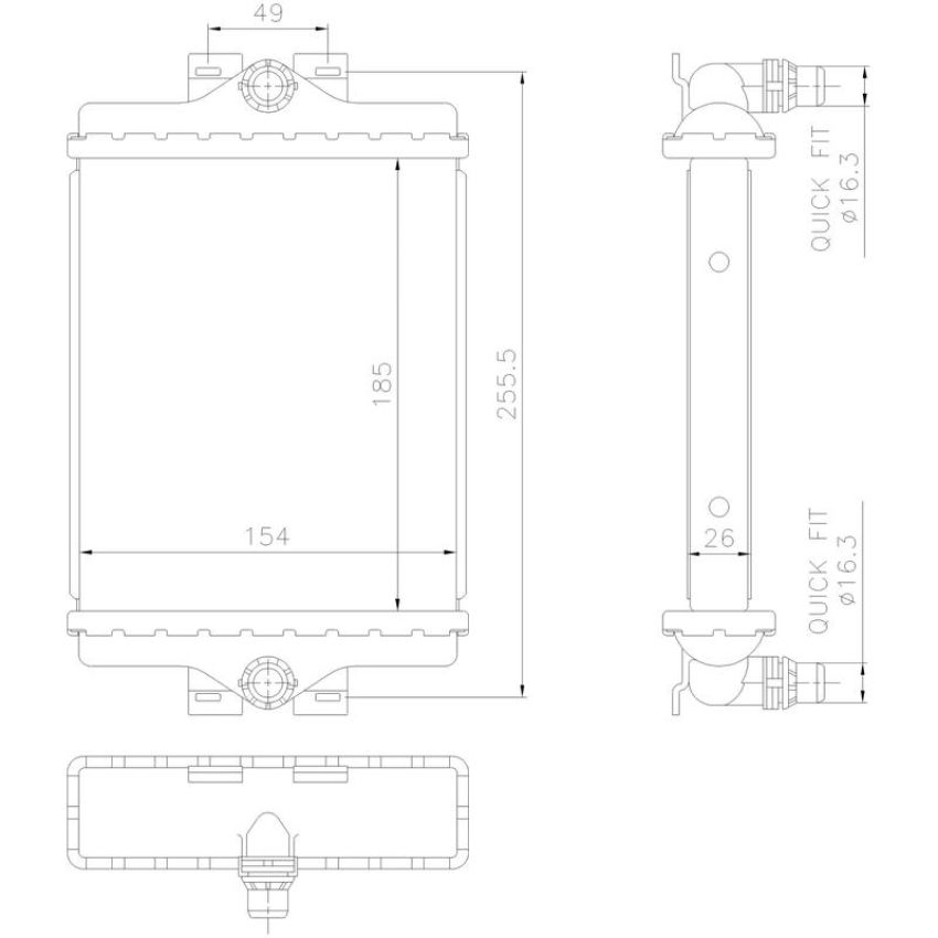 NISSENS 606296 Radiator
