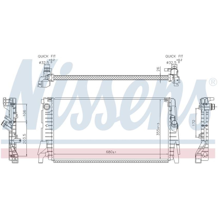 NISSENS 606340 Radiator