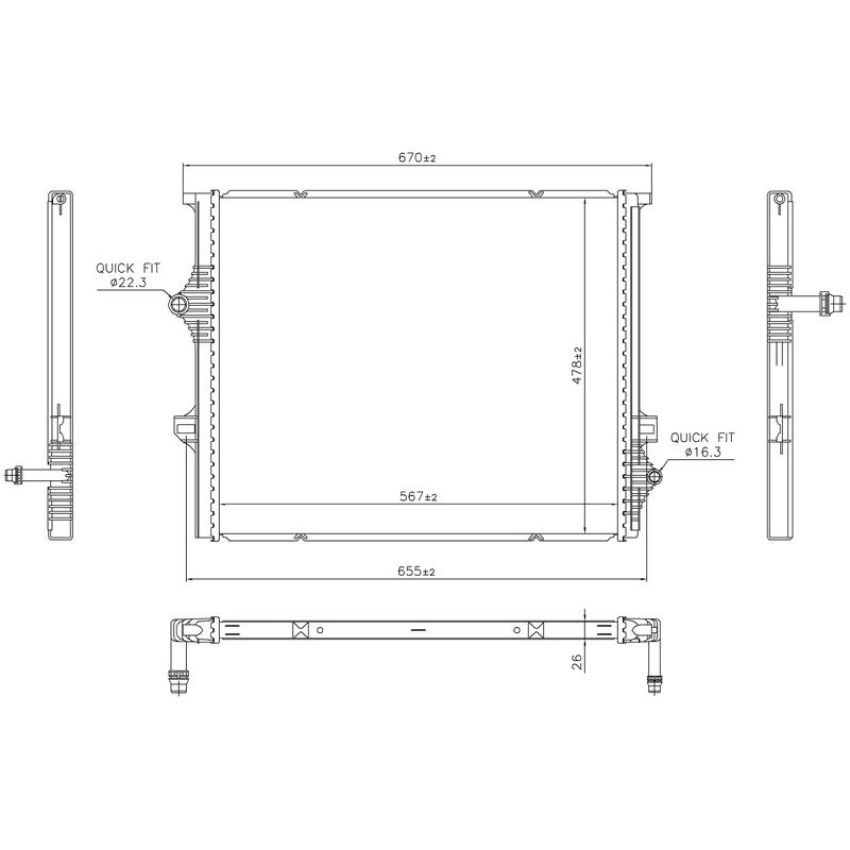 NISSENS 606397 Radiator