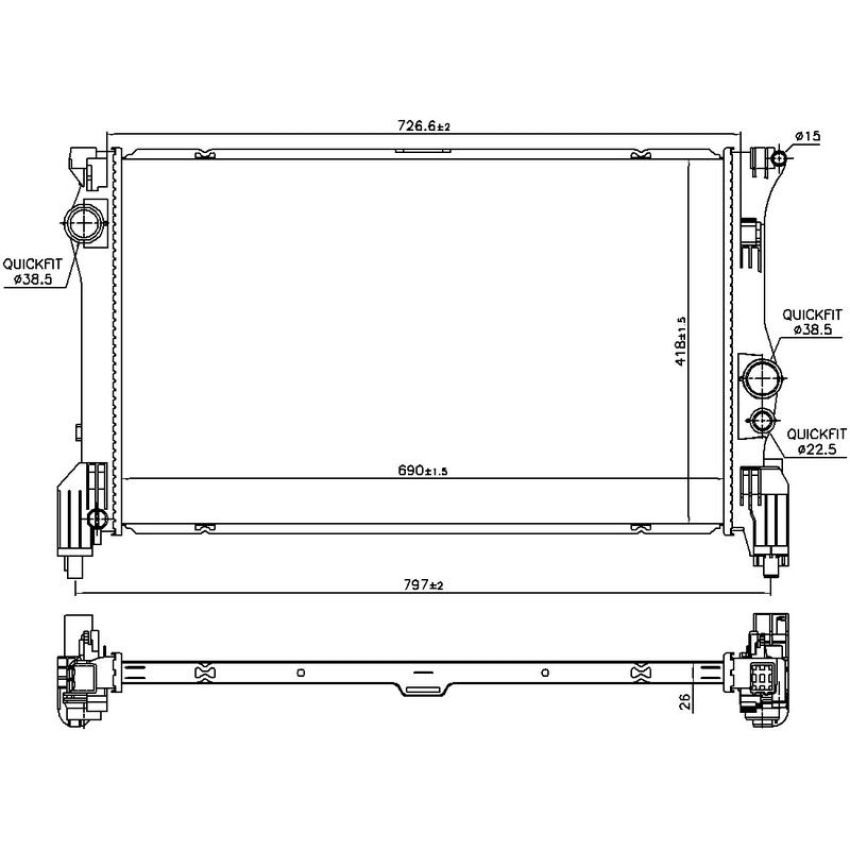 NISSENS 606453 Radiator