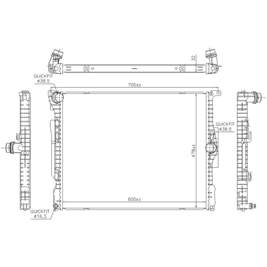 NISSENS 606514 Radiator