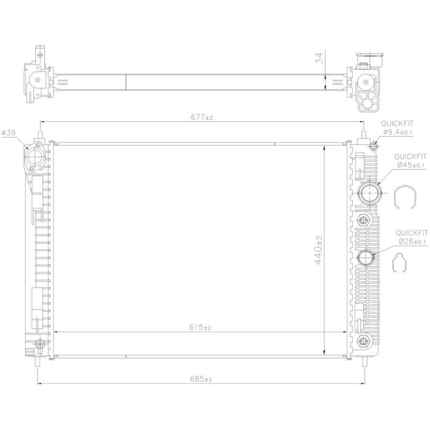 NISSENS 606515 Radiator