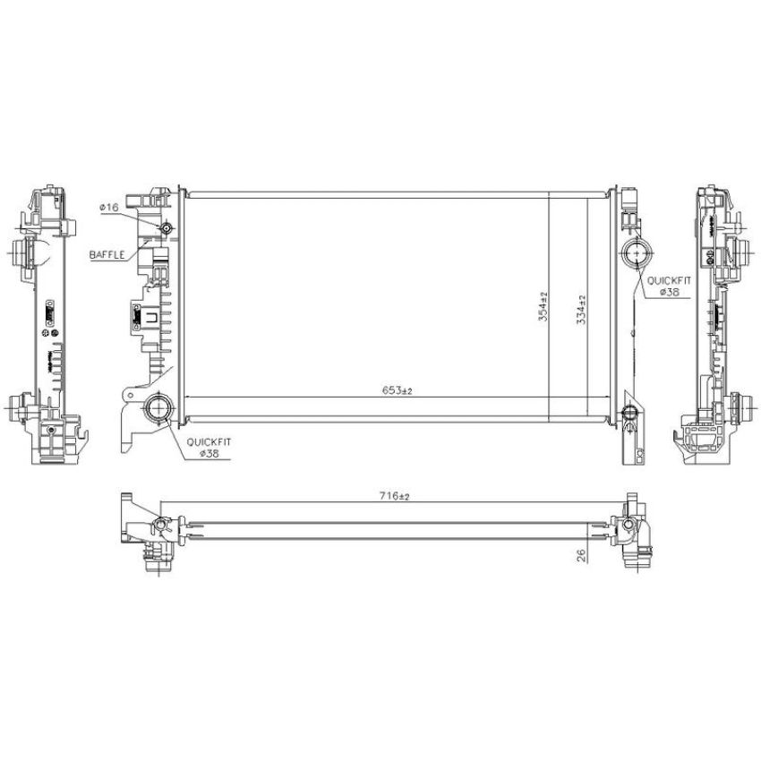 NISSENS 606564 Radiator