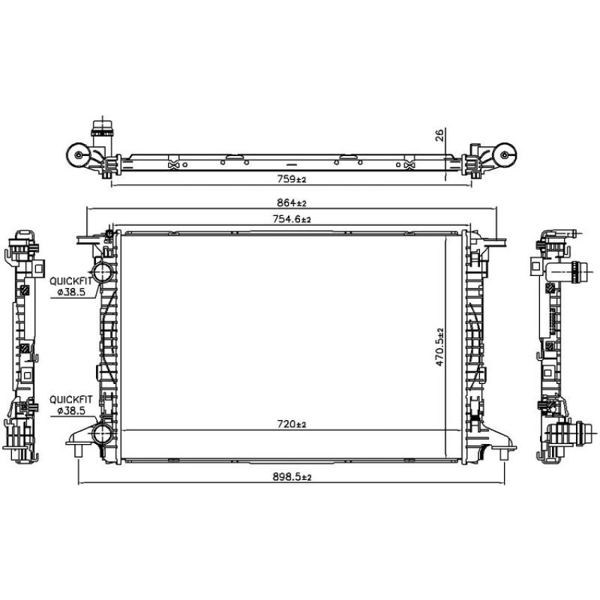 NISSENS 606573 Radiator
