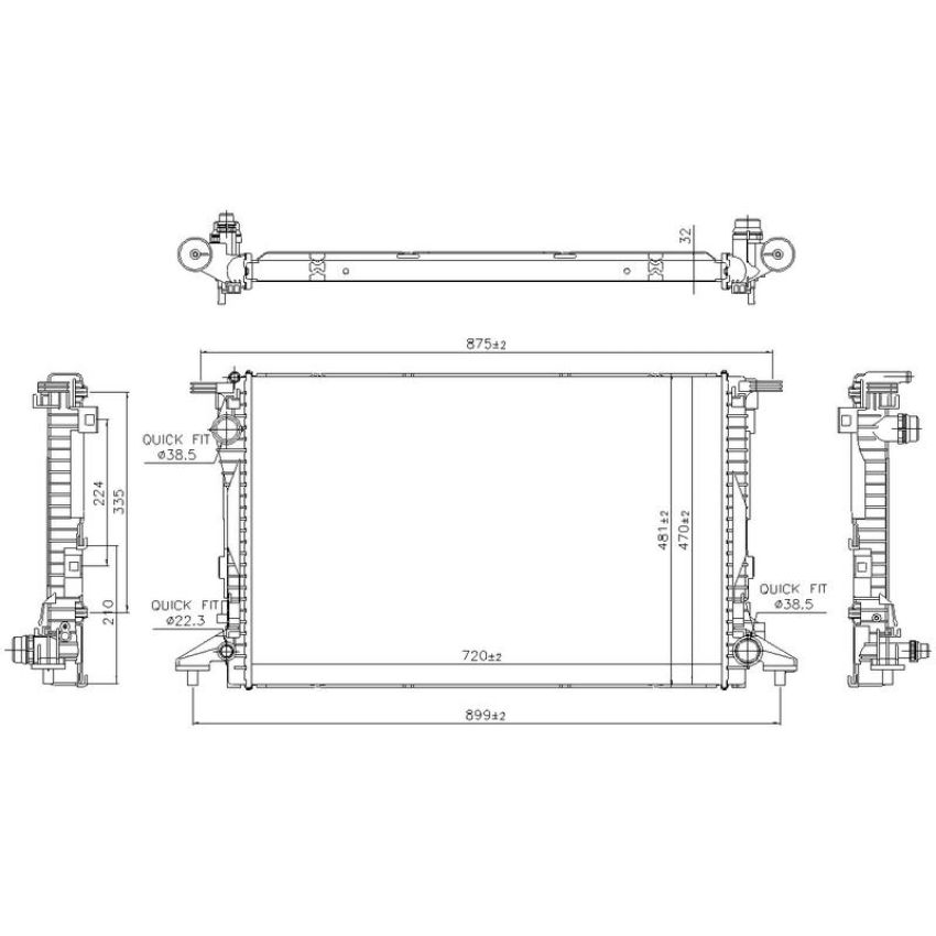 NISSENS 606578 Auxiliary Radiator