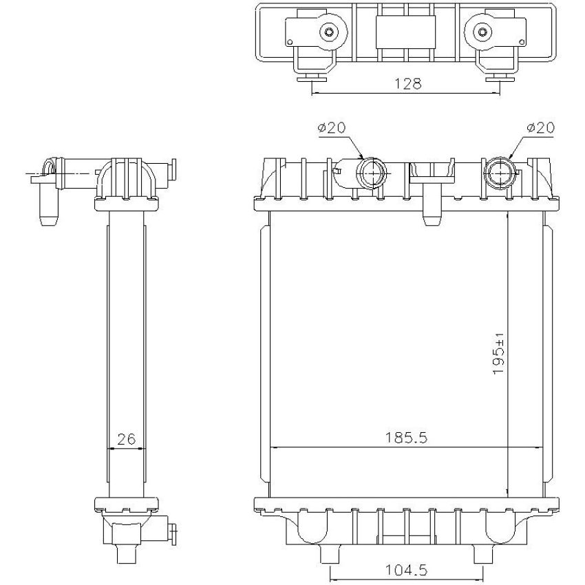 NISSENS 606644 Radiator