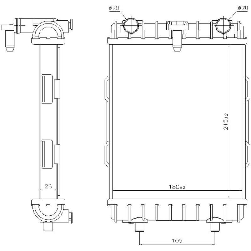 NISSENS 606645 Radiator