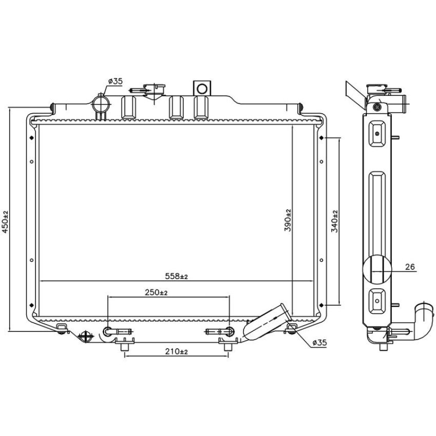 NISSENS 606672 Radiator