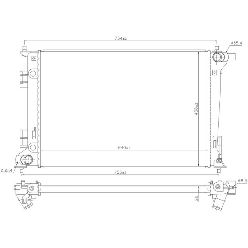 NISSENS 606675 Radiator