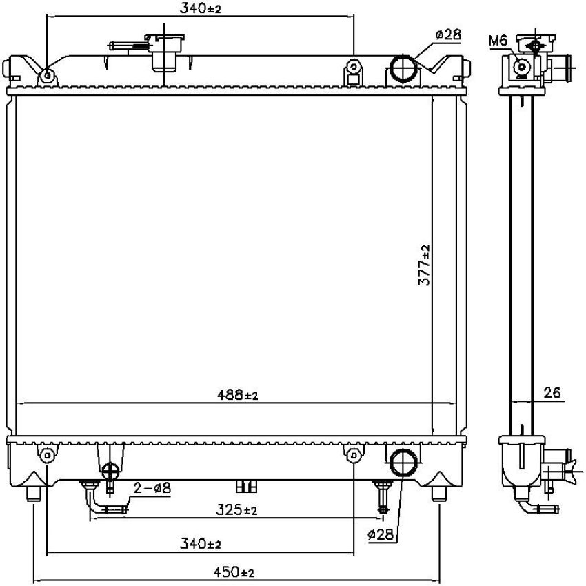 NISSENS 606692 Radiator w/Integrated Transmission Oil Cooler
