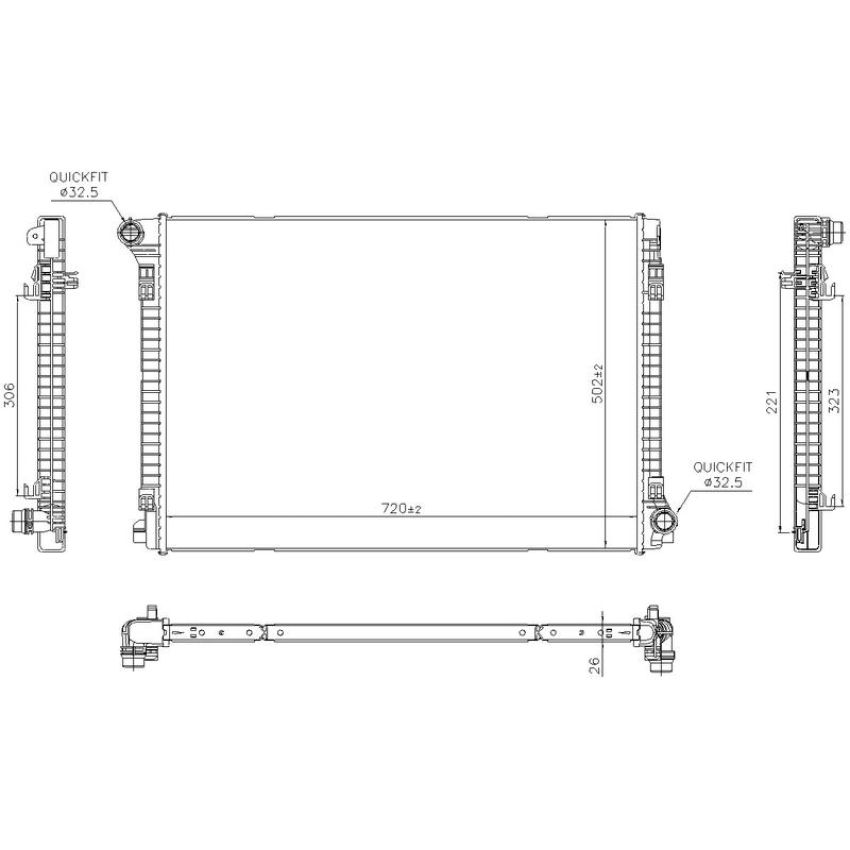NISSENS 606704 Radiator