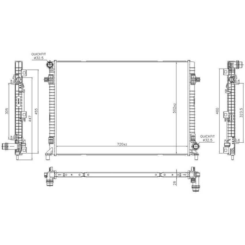NISSENS 606705 Radiator