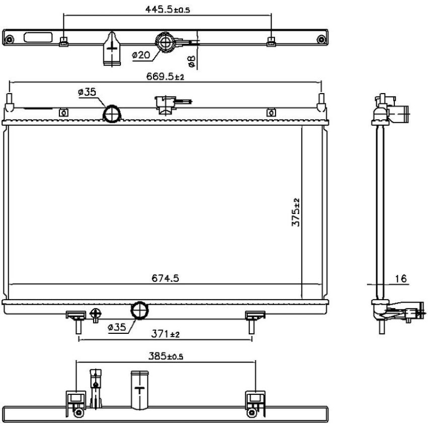 NISSENS 606768 Radiator