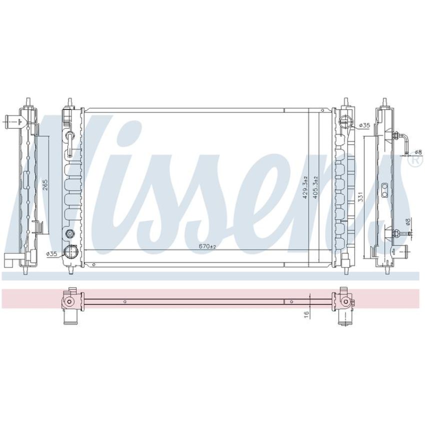 NISSENS 606790 Radiator