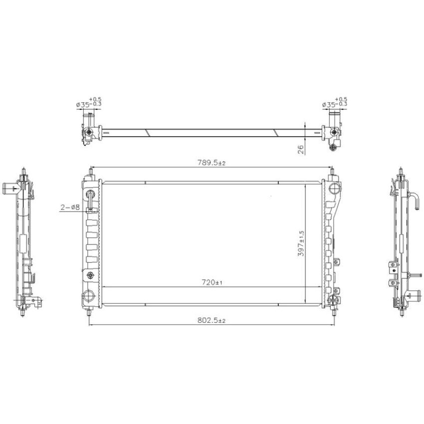 NISSENS 606831 Radiator with Oil Cooler