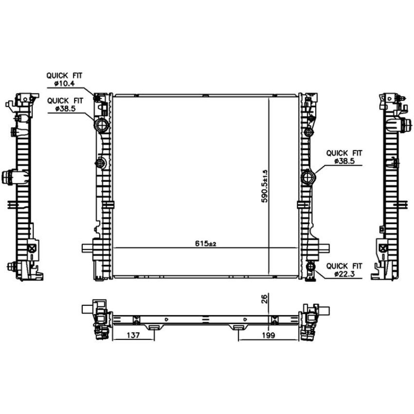 NISSENS 606876 Radiator