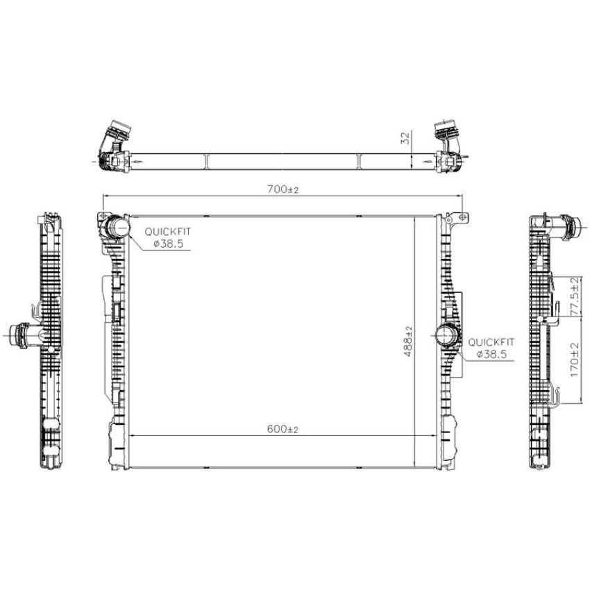 NISSENS 607116 Radiator