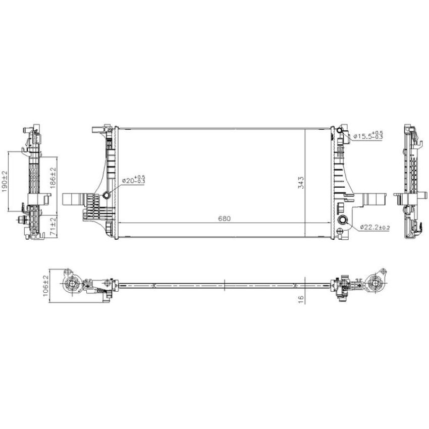 NISSENS 607221 Radiator