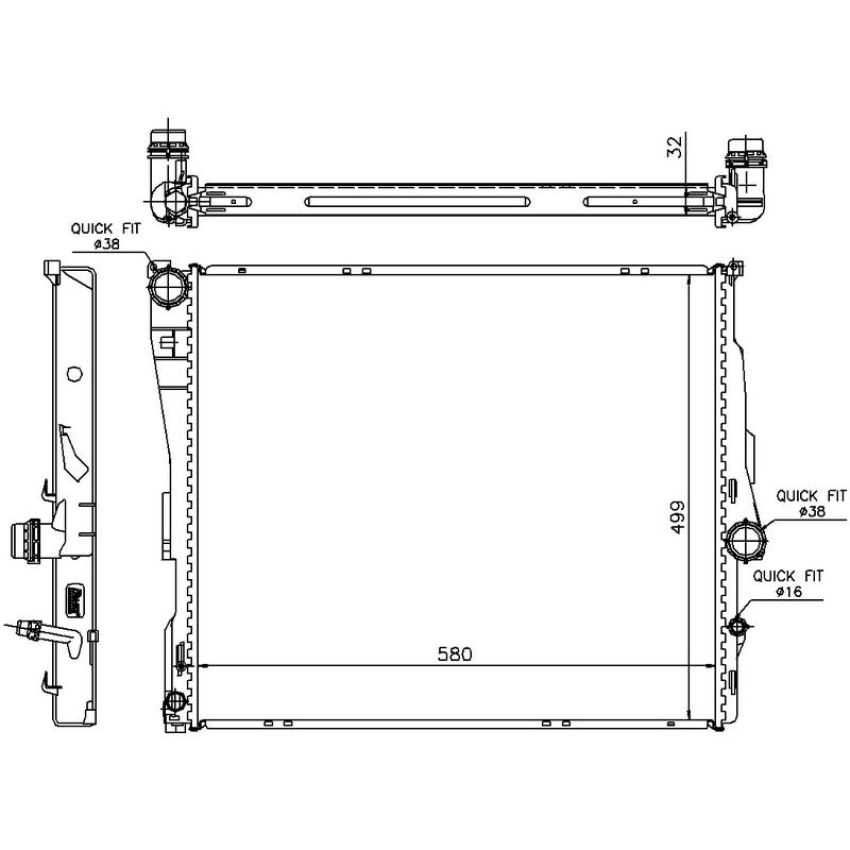 NISSENS 60807 Radiator