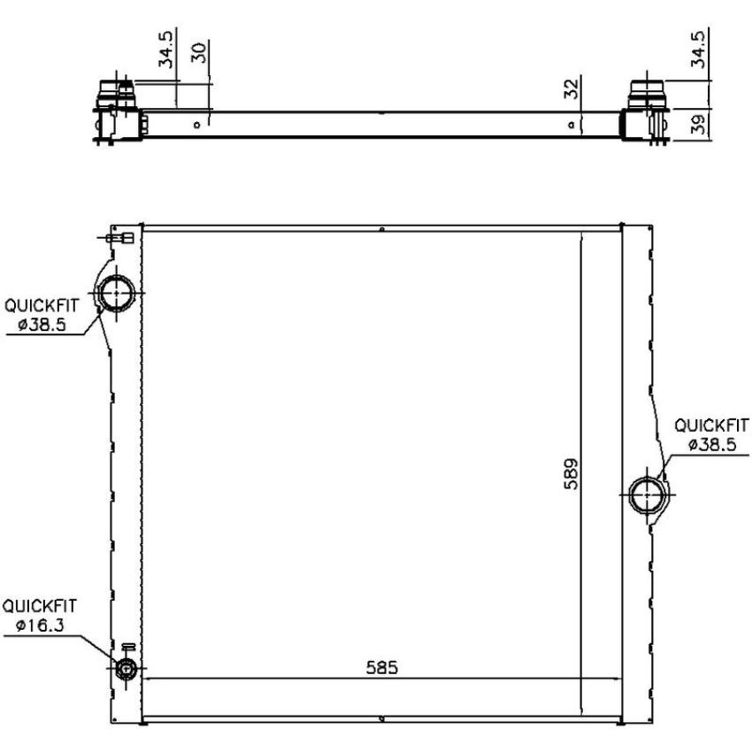 NISSENS 60825 Radiator