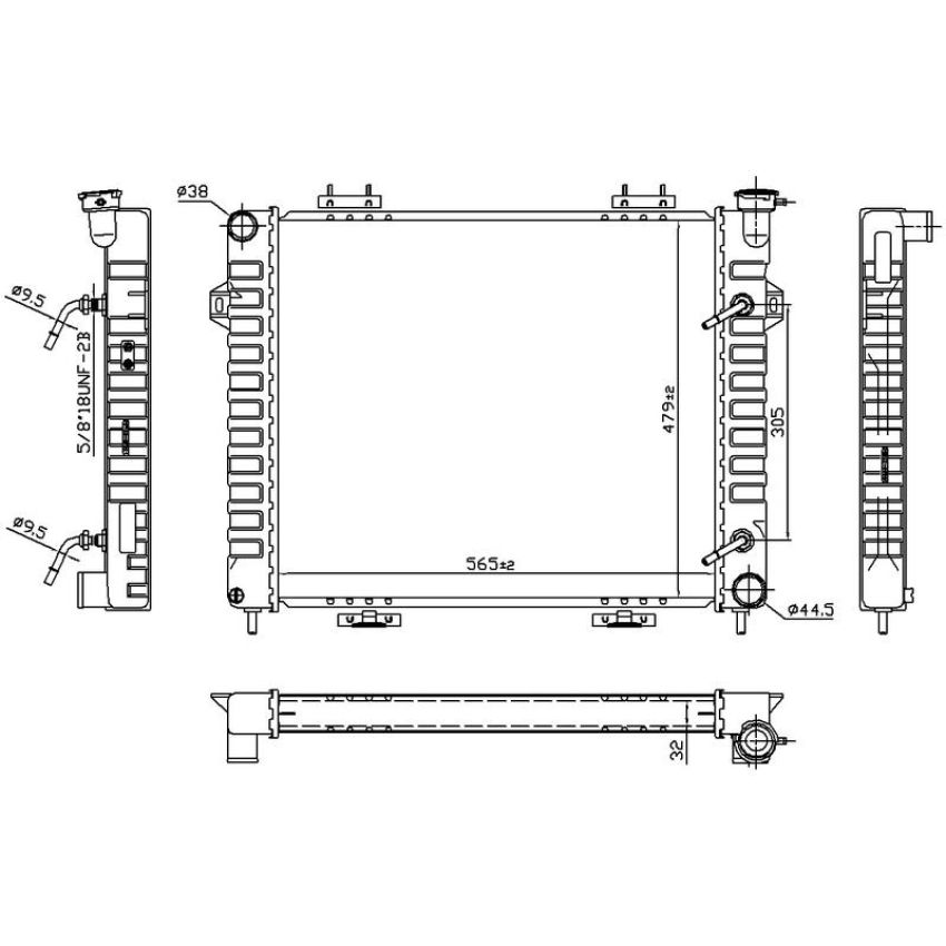 NISSENS 609901 Radiator w/Integrated Transmission Oil Cooler