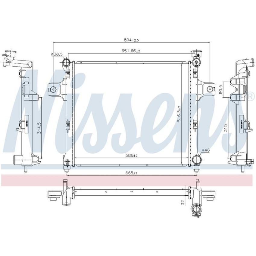 NISSENS 61038 Radiator
