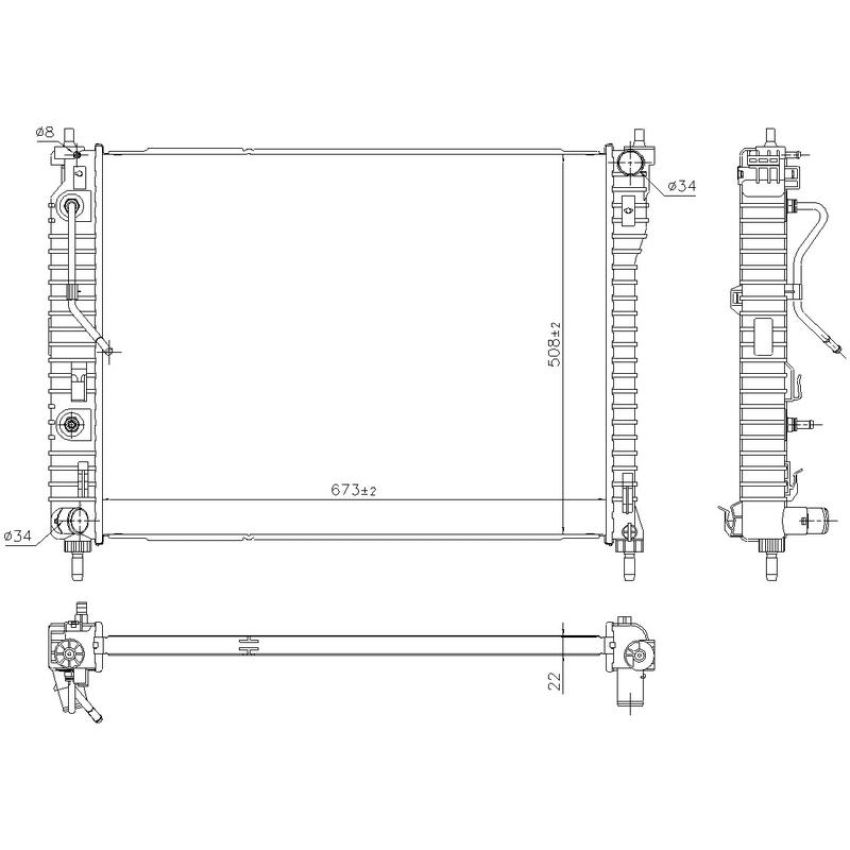 NISSENS 61688 Radiator