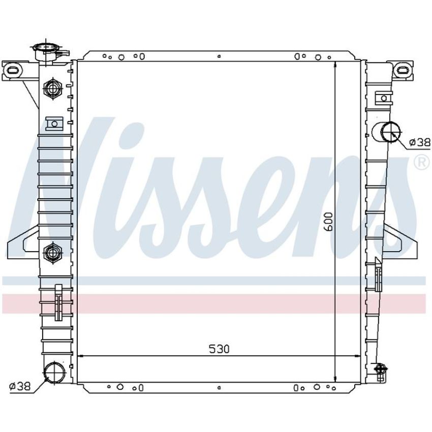NISSENS 62060 Radiator w/Integrated Transmission Oil Cooler