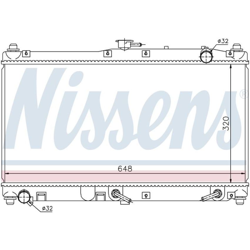 NISSENS 62467 Radiator w/Integrated Transmission Oil Cooler