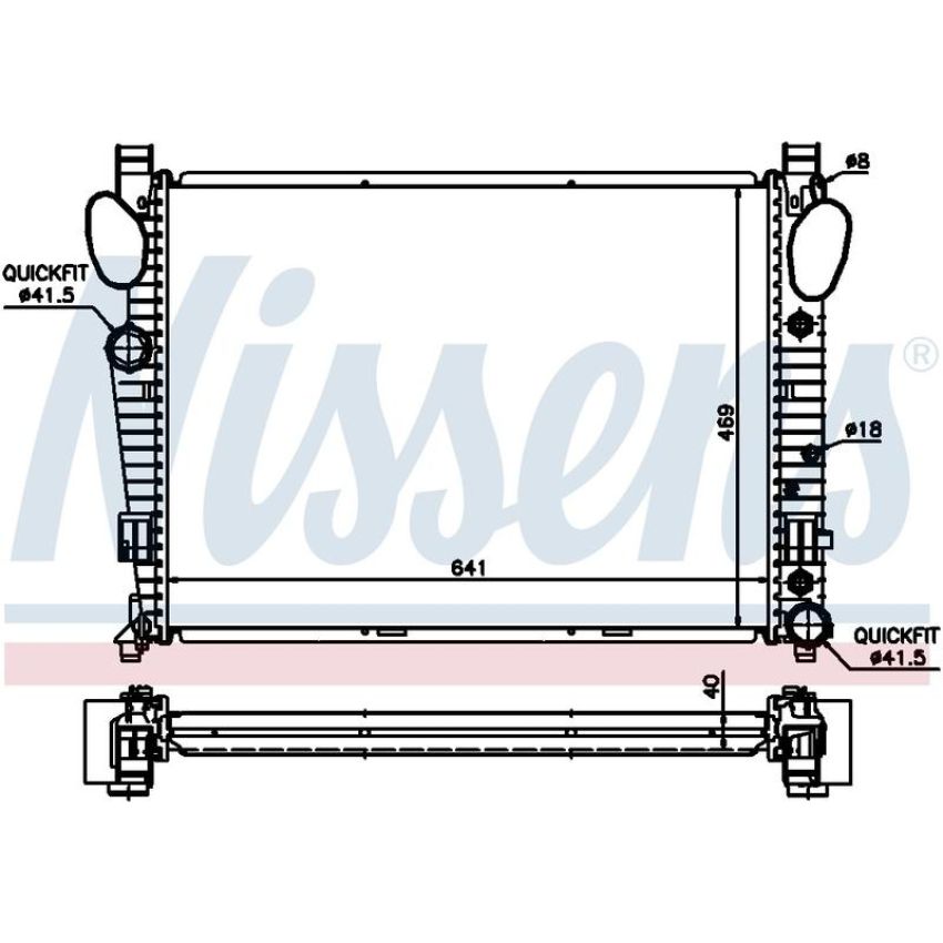 NISSENS 62547A Radiator w/Integrated Transmission Oil Cooler