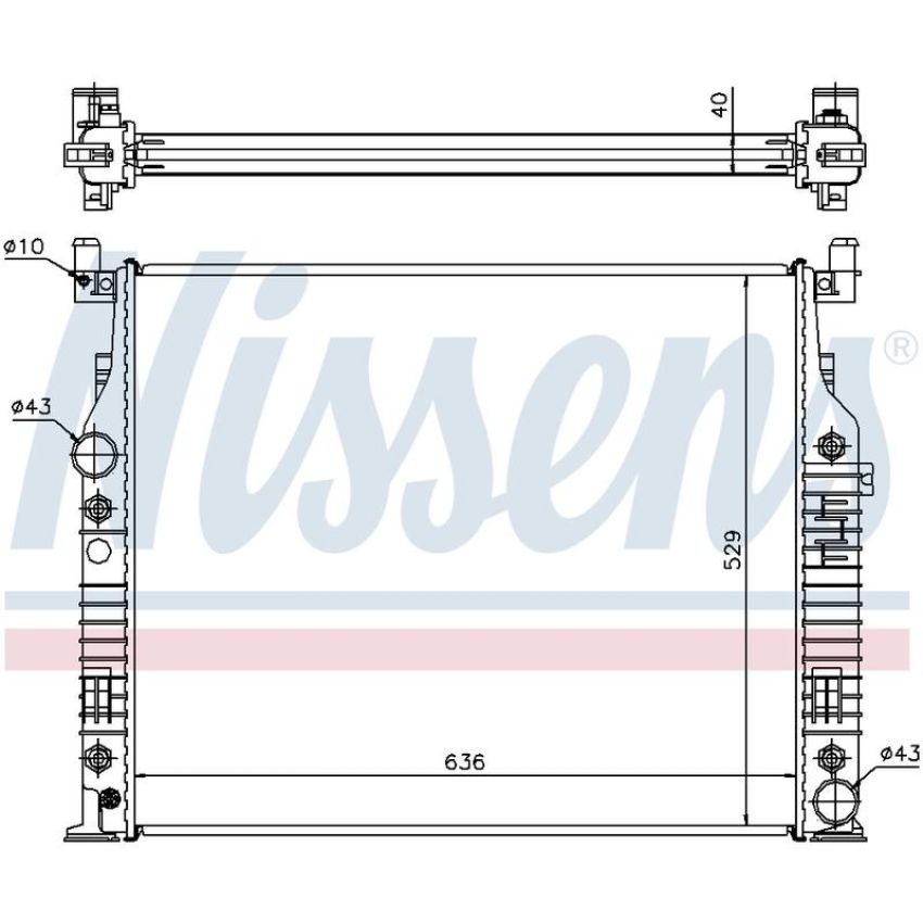 NISSENS 62576A Radiator w/Integrated Transmission Oil Cooler
