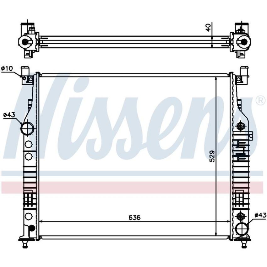 NISSENS 62577A Radiator w/Integrated Transmission Oil Cooler