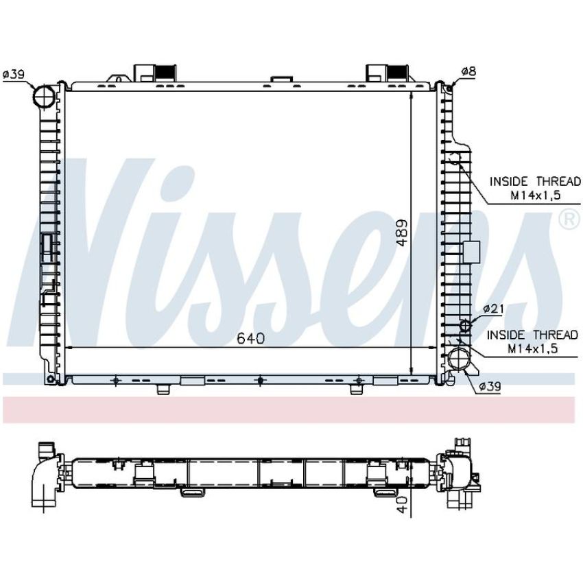 NISSENS 62612A Radiator w/Integrated Transmission Oil Cooler
